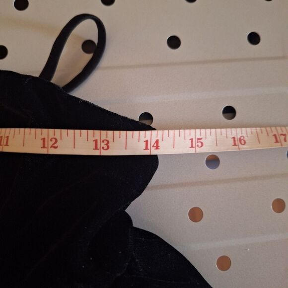 Urban Outfitters Womens Whimsigoth Velvet Babydoll Cami Top Black Peplum XS - Picture 10 of 10